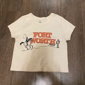 Brandy Melville Fort Worth cropped t-shirt!